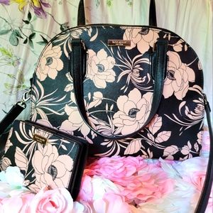 Euc kate spade laurel gardenia  bag n wallet set